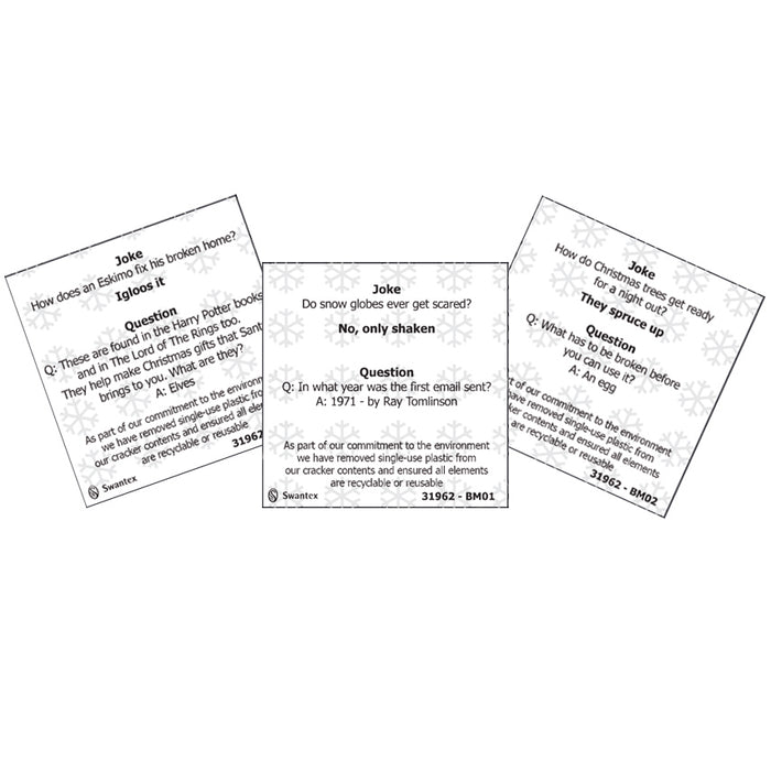 NEW 50 (OR 100) x 10" Jolly Holly Christmas Crackers