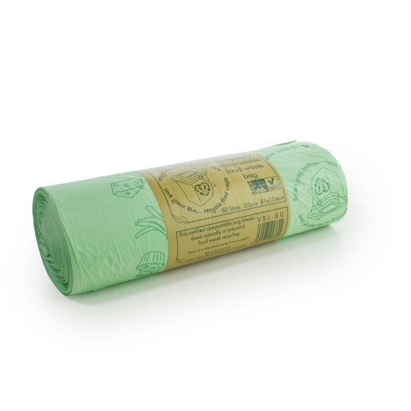 Compostable Food Waste Sacks 80L (240)