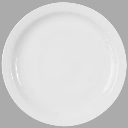 Orion Round Narrow Rimmed Plates White (5/3) - 2 Different Sizes