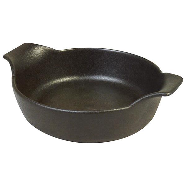 Fucina Black Ceramic Eared Round Roaster