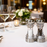 Silver Finish Salt & Pepper Mills (EACH)