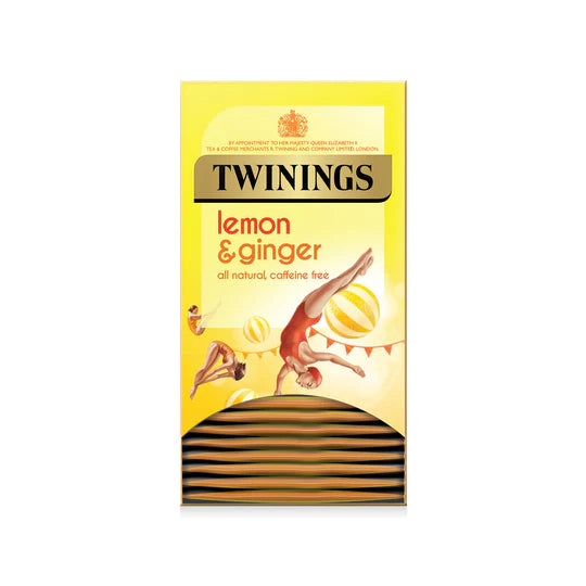 Twinings Lemon & Ginger Enveloped & Tagged Tea Bags