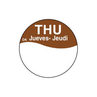 19mm Removable Day of the Week Labels 7 Days (7 X 1000) - Set (Options Dispenser & For Individual Days Available)