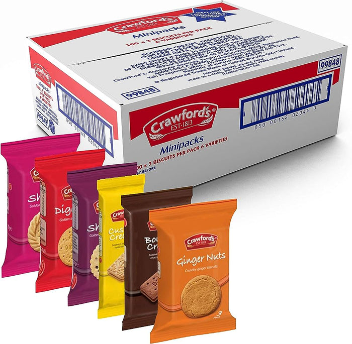 Crawfords Mini Pack Biscuits Assorted (Pack of 100)