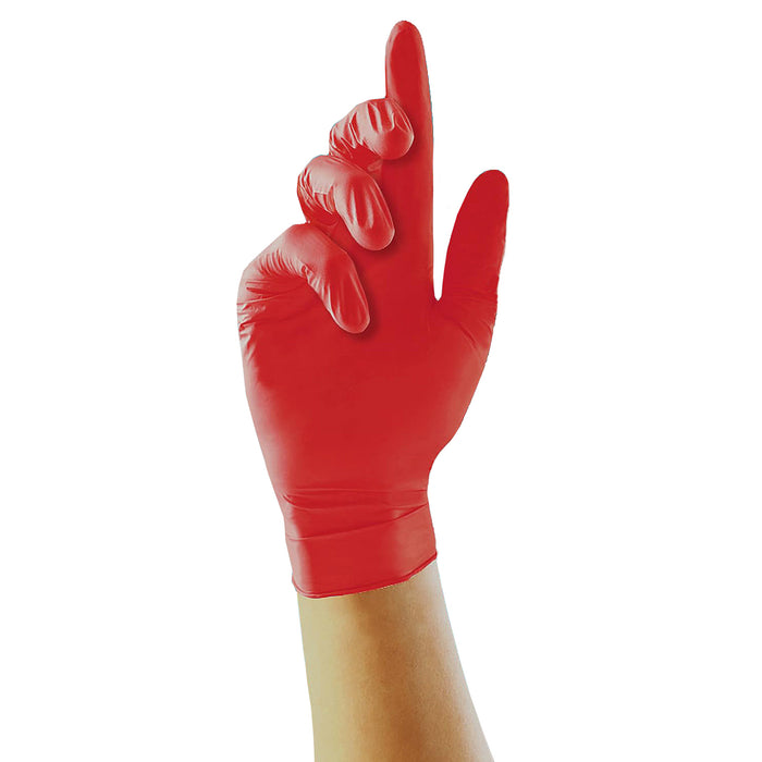 Red Powder Free Latex Gloves (1x100) - various sizes