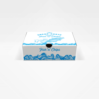 Fish and Chips Boxes (3 Size options) Printed - 1X100