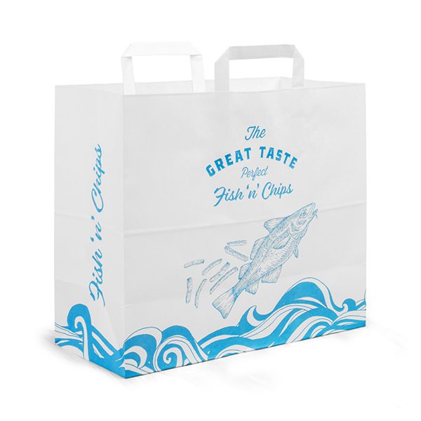 Fish and Chips Handled Bags (2 size options) - 1X250