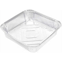 No. 9 Deep Square Foil Tray Containers & Lids 9x9x2″/229x229x51mm (200)