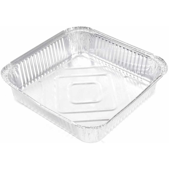 No. 9 Deep Square Foil Tray Containers & Lids 9x9x2″/229x229x51mm (200)