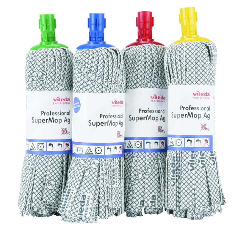 Vileda Supermop Head Refill - 4 Colours(Green/Blue/Red/Yellow