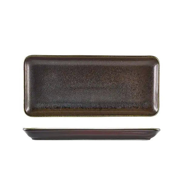 Terra Porcelain Black Narrow Rectangular Platter - 3 Sizes (6)