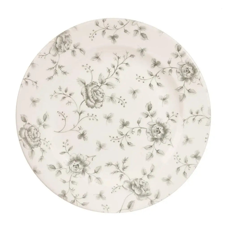Churchill Grey Rose Chintz Profile Plate 27.6cm -10.7/8"    (RCG VP581)