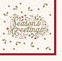 Burgandy Season's Greetings Tableware