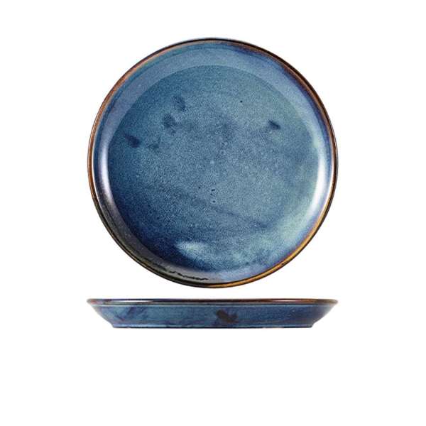 Terra Porcelain Aqua Blue Coupe Plate - Various Sizes (6) (Copy)