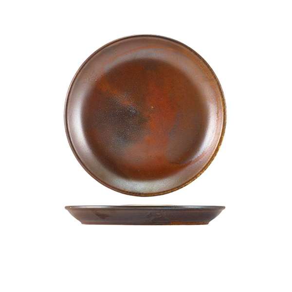 Terra Porcelain Rustic Copper Coupe Plate - Various Sizes (6)