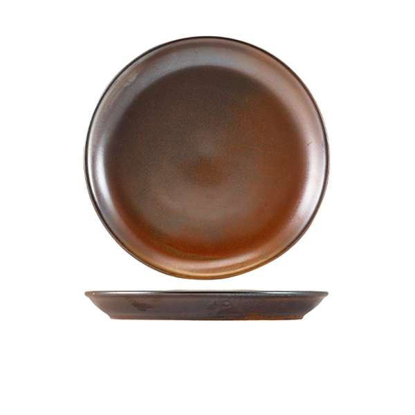 Terra Porcelain Rustic Copper Coupe Plate - Various Sizes (6)