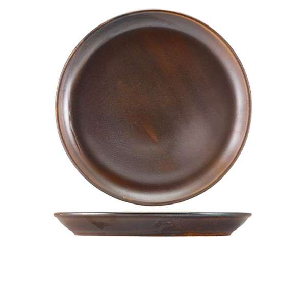 Terra Porcelain Rustic Copper Coupe Plate - Various Sizes (6)