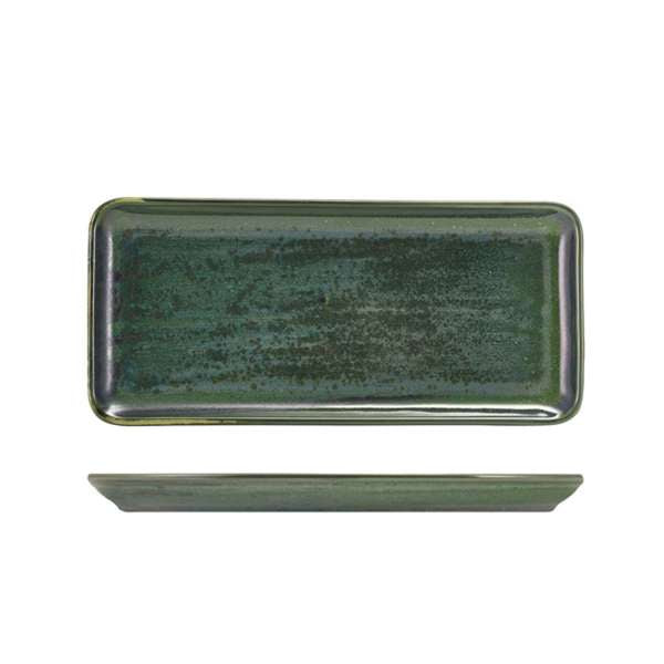 Terra Porcelain Aqua Green  Rectangular Platter - 3 Sizes (6)