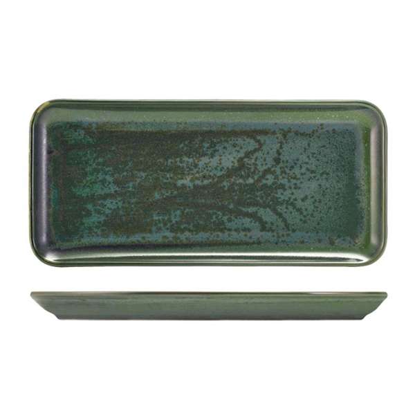 Terra Porcelain Aqua Green  Rectangular Platter - 3 Sizes (6)