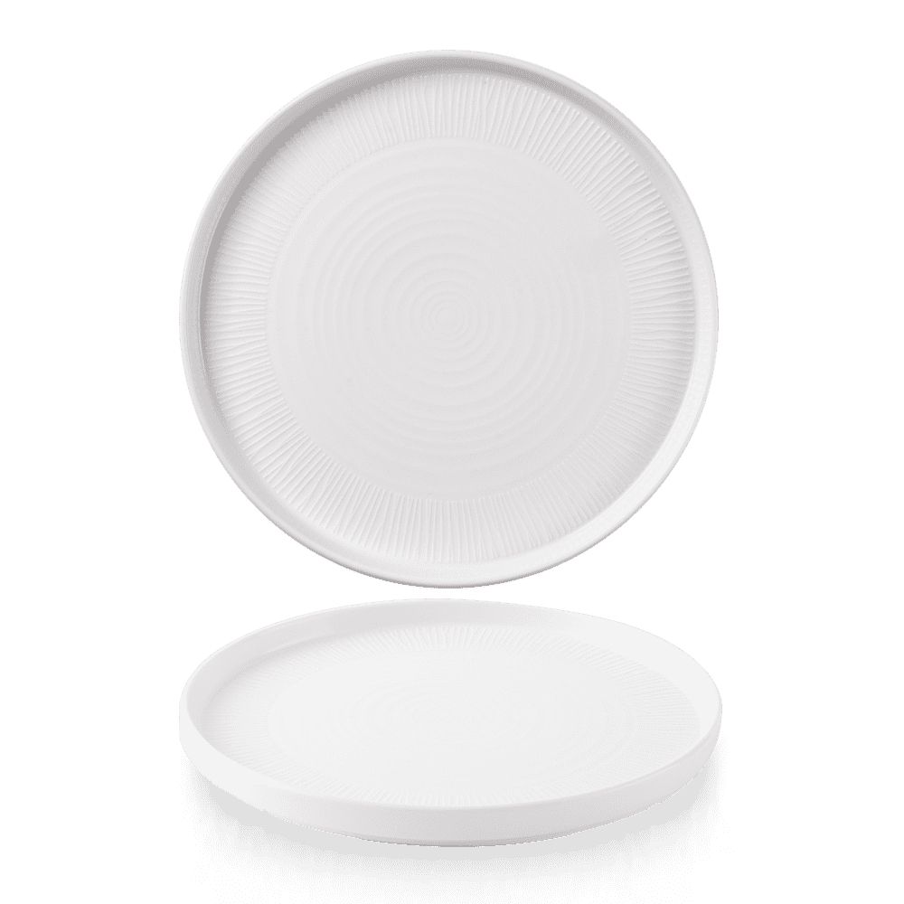 Bamboo Whiteware Chef's Walled Plate  (2 sizes available) (12)