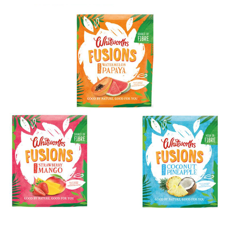 Whitworths Fusions 80g  3 Varieties (Pack of 10)