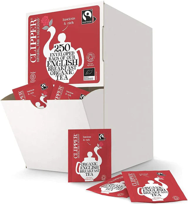 Clipper Fairtrade Organic English Breakfast Envelope Tea bags (250)