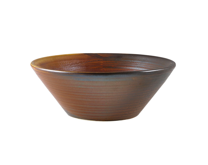 Terra Porcelain Rustic Coper Conical Bowl - Two Sizes (6)