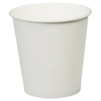 Single Wall White Paper Cups & Black Lids (Various Sizes & Categories)