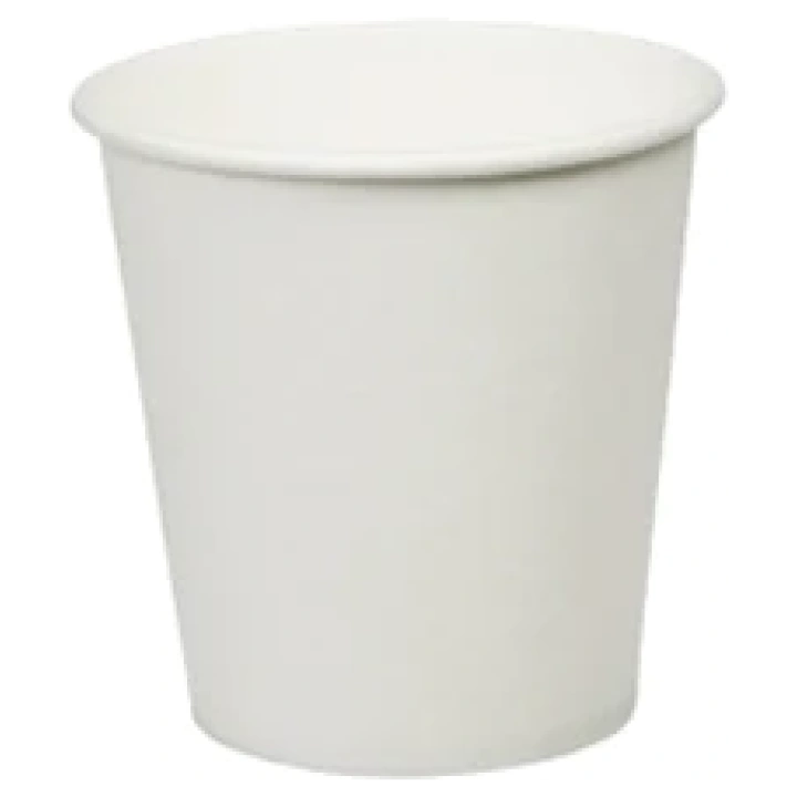 Single Wall White Paper Cups & Black Lids (Various Sizes & Categories)