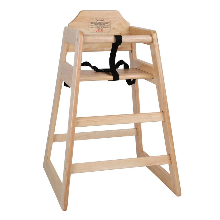 Bolero Beech Wooden High Chair - Self Assembly