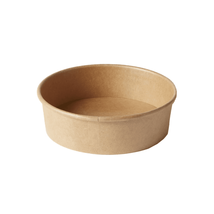 Round Kraft Salad Bowls (Food on the Go) & Lids - Various Sizes