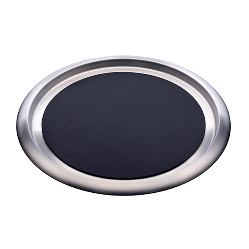 Elia St/Steel Round Non-Slip Tray, Two sizes - 350mm or 410mm (1)