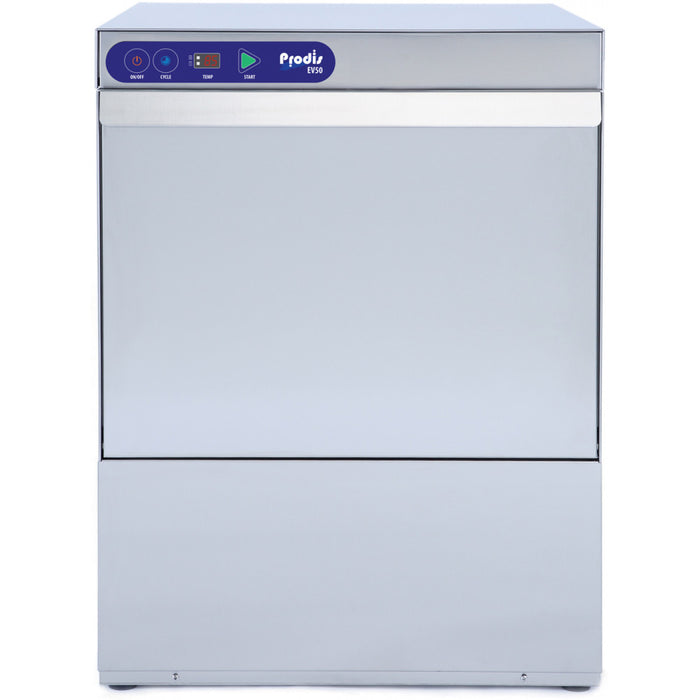 Prodis EV50, 500mm Heavy Duty Electronic Glasswasher, Pump Drain