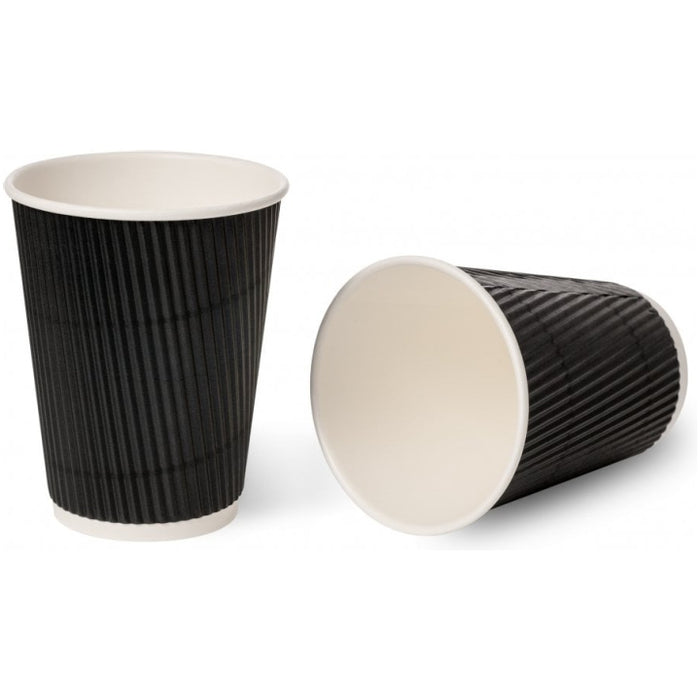 Green Planet Triple Wall Ripple Cups Black or Kraft - 8oz,  12oz or 16oz