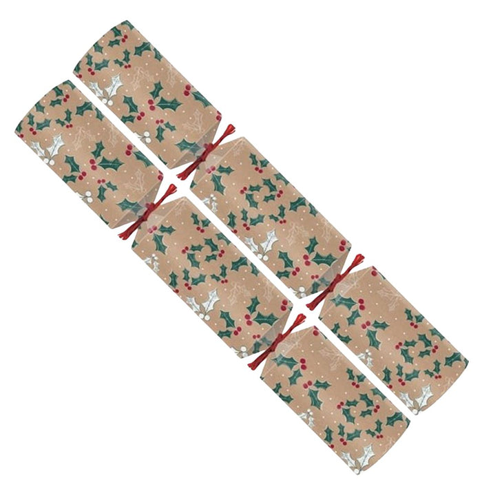 12" Kraft Holly Cracker -50 x 12" - 100% Recyclable - FSC Certified (Clearance Line)