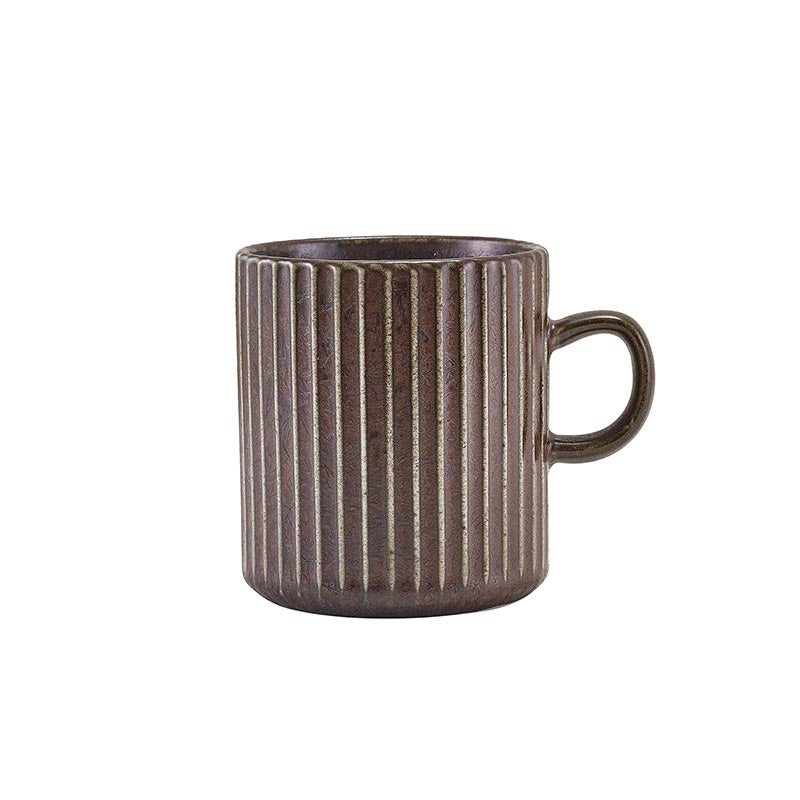 Terra Porcelain Black Fluted Mug 32cl/11.25oz (6)