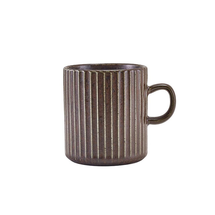 Terra Porcelain Black Fluted Mug 32cl/11.25oz (6)