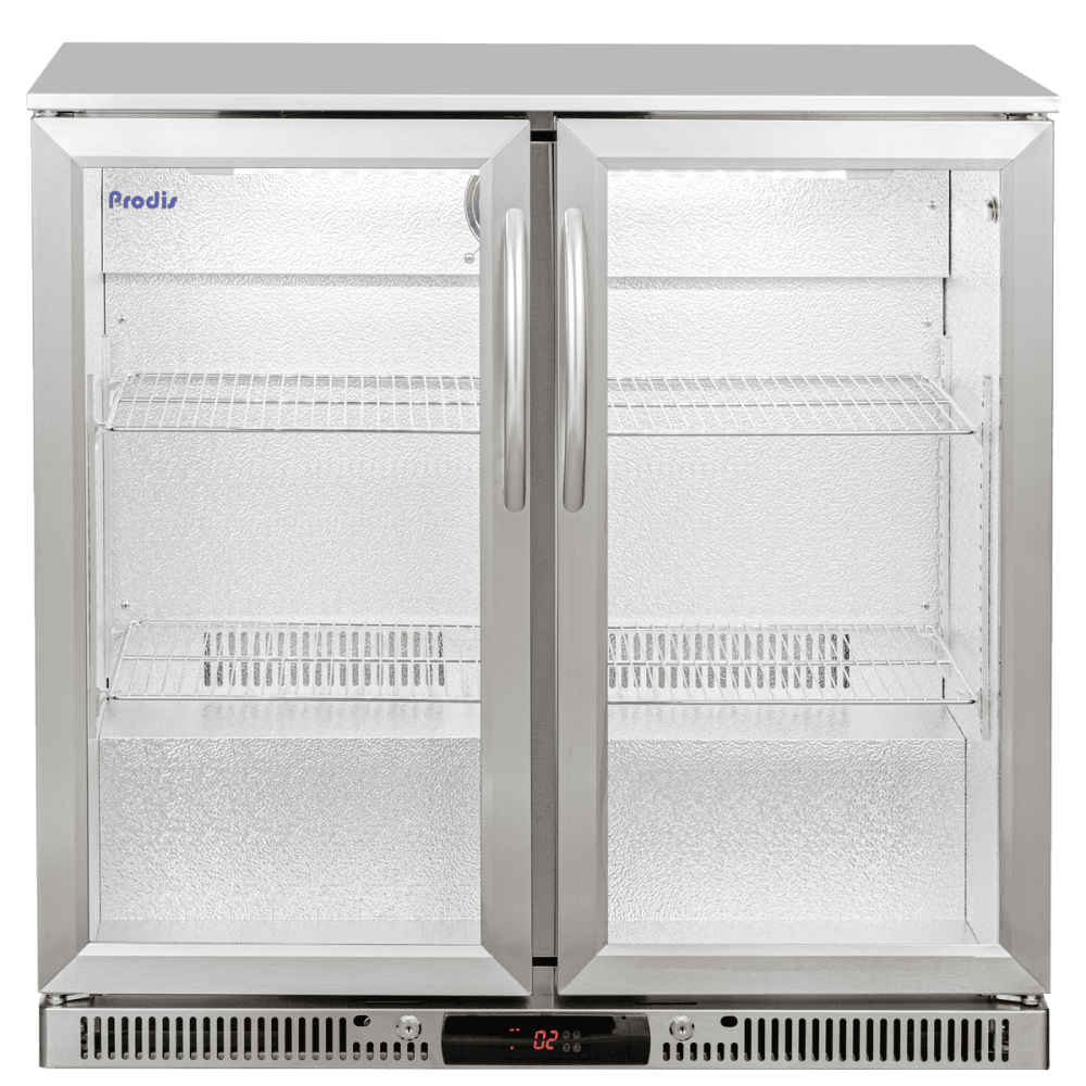 Prodis NT2ST-LE Stainless Steel Double Door Bottle Cooler (3-5 Day Delivery)
