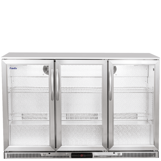 Prodis NT3ST-LE Stainless Steel Triple Door Bottle Cooler (3-5 Day Delivery)