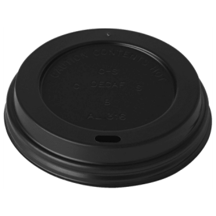 Single Wall White Paper Cups & Black Lids (Various Sizes & Categories)