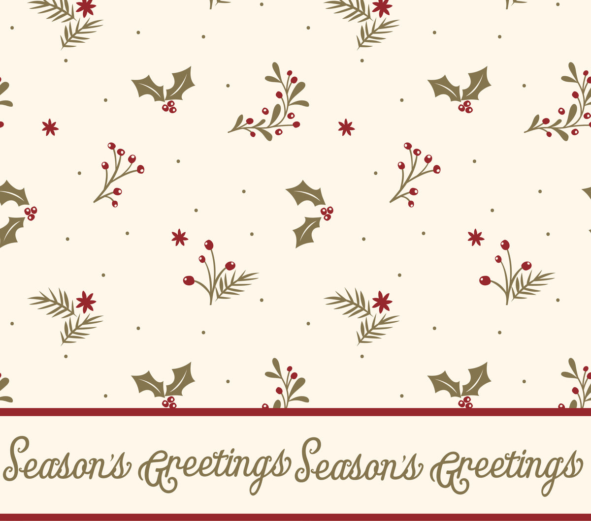 Burgandy Season's Greetings Tableware