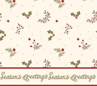 Burgandy Season's Greetings Tableware