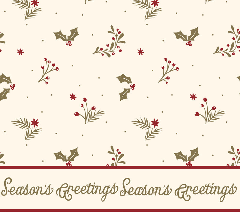 Burgandy Season's Greetings Tableware