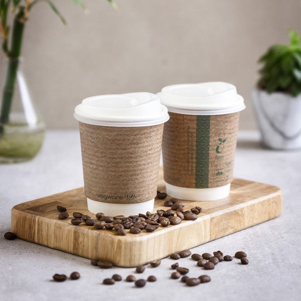 Vegware 8oz double wall brown kraft cup, 79-Series   (500)