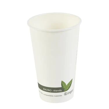 INGEO Compostable White Bio Hot Cups (1000) - (3 Sizes 8,12 & 16oz)