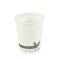 INGEO Compostable White Bio Hot Cups (1000) - (3 Sizes 8,12 & 16oz)
