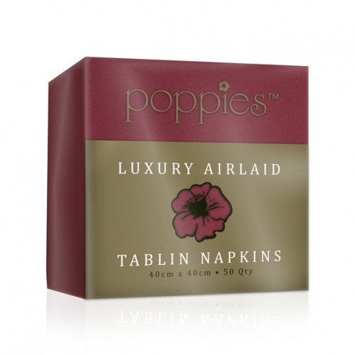 Poppies Europe Airlaid 40cm Napkins 500's (8 Fold)