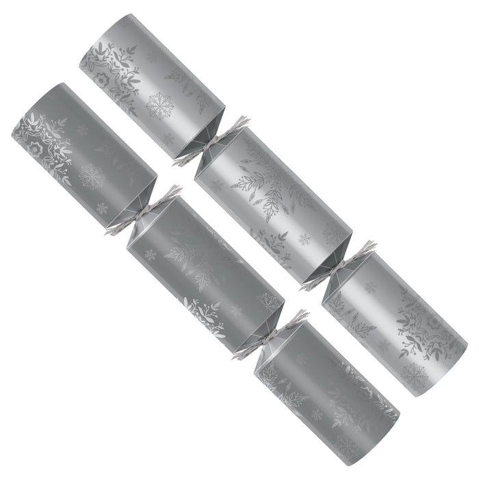 Silver Snowy Days Christmas Crackers 50 x 12"