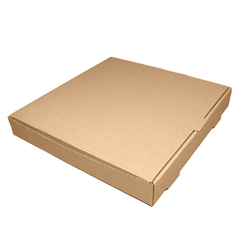 12" Flute Brown Plain Pizza Takeaway Box (100)