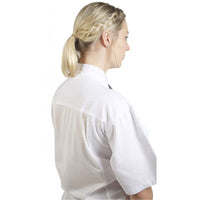 White Coolmax Chefs Jacket - Short Sleeved - Unisex (concealed press stud fastenings)